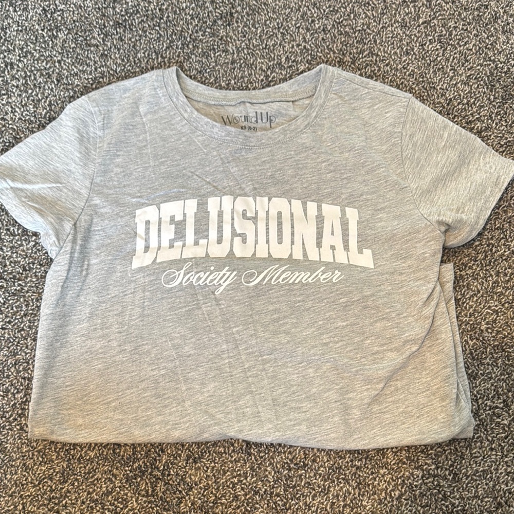 Gray Graphic Tee - Delusional Society Member